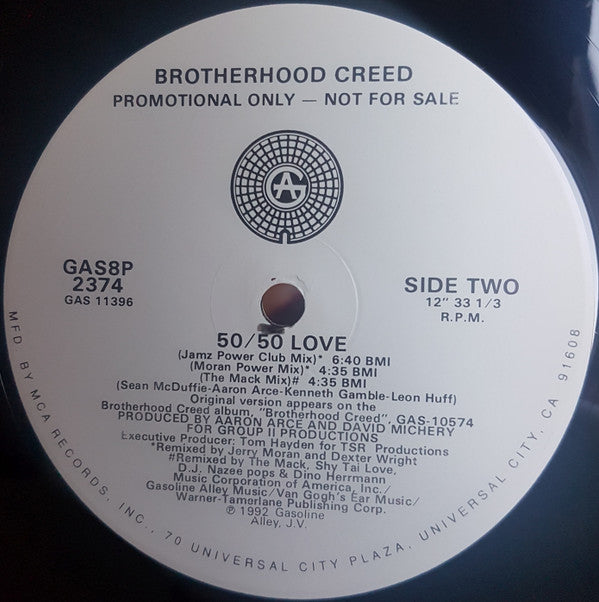 Brotherhood Creed : 50/50 Love (12", Promo)