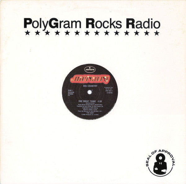 Big Country : One Great Thing (12", Single, Promo)