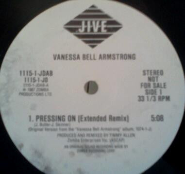 Vanessa Bell Armstrong : Pressing On (12", Promo)
