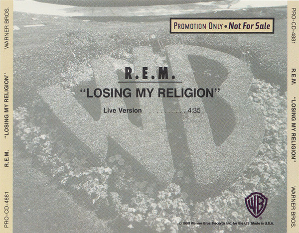 R.E.M. : Losing My Religion (CD, Single, Promo)