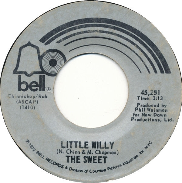 The Sweet : Little Willy (7", Single, Styrene, PRC)