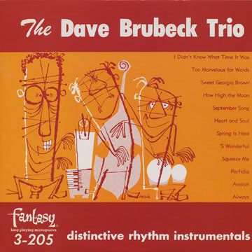 The Dave Brubeck Trio : Distinctive Rhythm Instrumentals (LP, Comp, Mono)