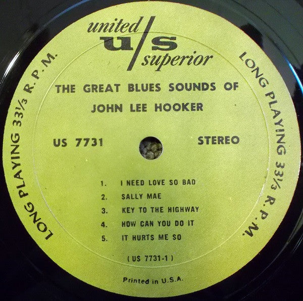 John Lee Hooker : The Great Blues Sounds Of John Lee Hooker (LP, Album, RE)