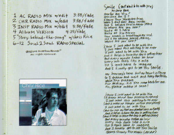 Chris Rice : Smile (Just Want To Be With You) / Soul 2 Soul Radio Special (CD, Single, Promo)