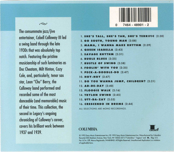 Cab Calloway Featuring Chu Berry* : Best Of Big Bands (CD, Comp, Mono, RM)