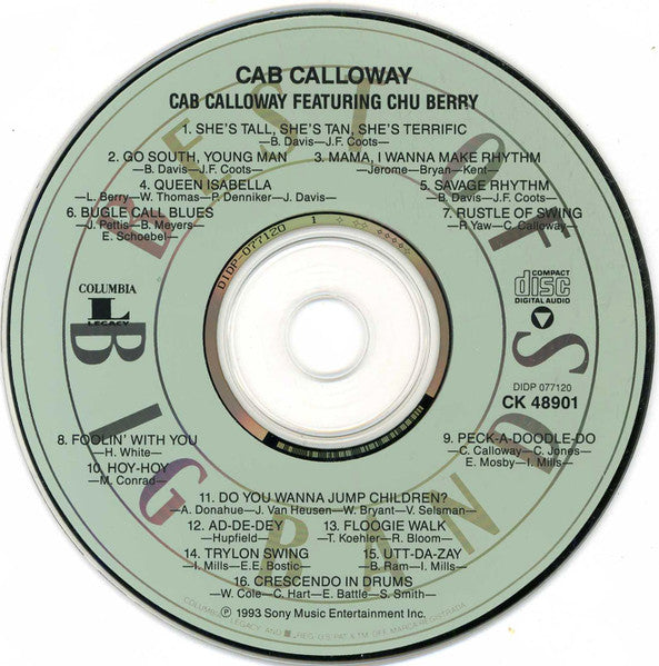Cab Calloway Featuring Chu Berry* : Best Of Big Bands (CD, Comp, Mono, RM)