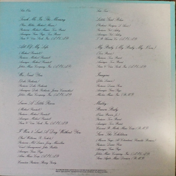 Diana Ross : Touch Me In The Morning (LP, Album, Hol)
