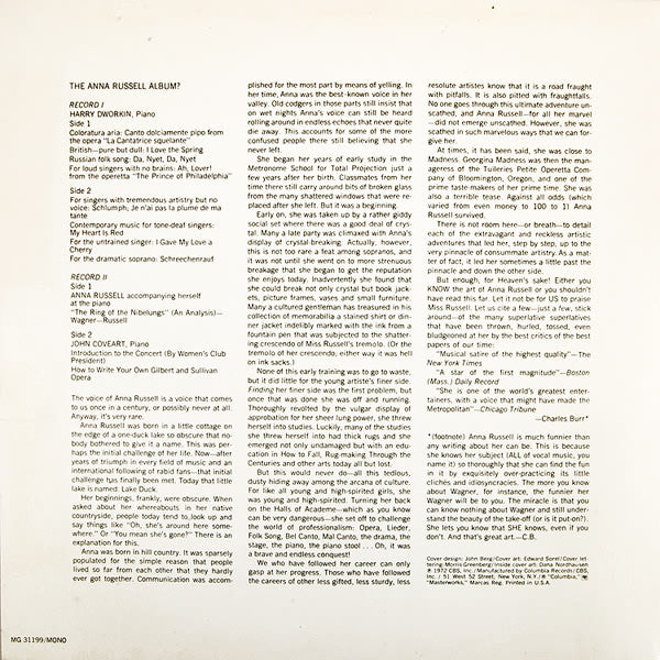 Anna Russell : The Anna Russell Album? (2xLP, Comp, Mono, Gat)