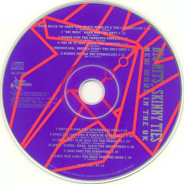 Various : Big Hits, Skinny Ties New Wave In The U.K. (CD, Comp)