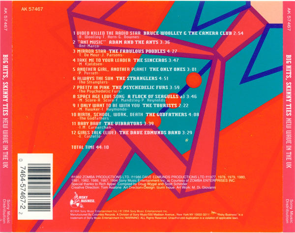 Various : Big Hits, Skinny Ties New Wave In The U.K. (CD, Comp)