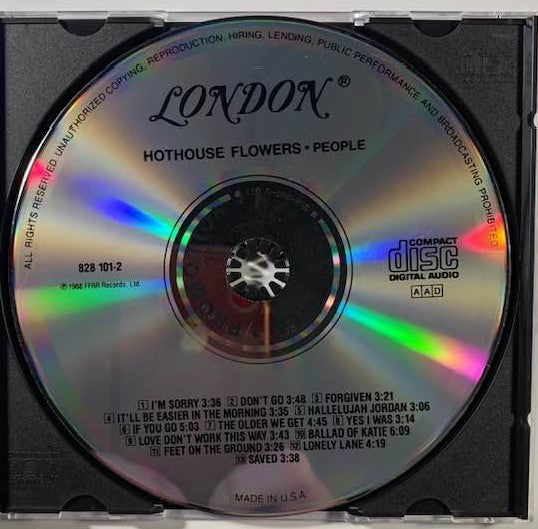 Hothouse Flowers : People (CD, Album, Promo)
