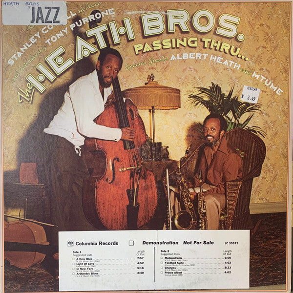 The Heath Brothers : Passing Thru... (LP, Album, Promo)