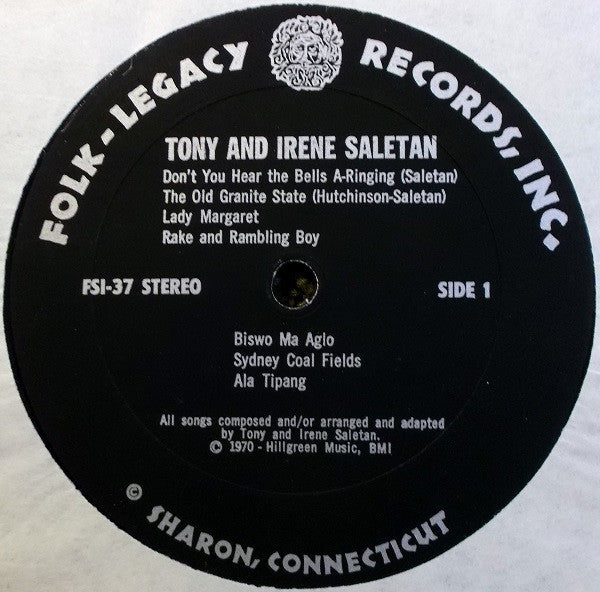 Tony And Irene Saletan : Tony And Irene Saletan (LP, Album)