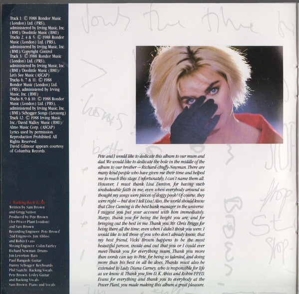 Sam Brown : Stop! (CD, Album)