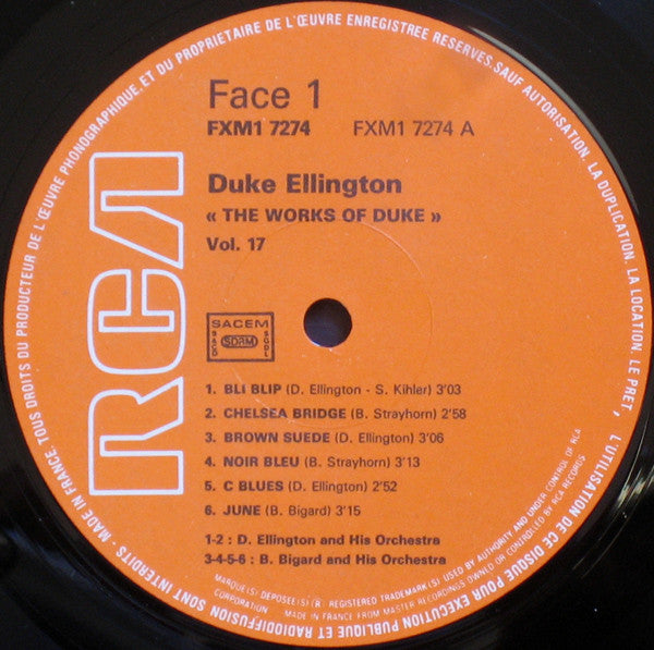Duke Ellington And His Orchestra : The Works Of Duke - Integrale Volume 17 (LP, Comp, RE)