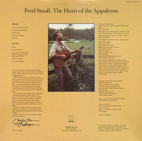 Fred Small : The Heart Of The Appaloosa (LP, Album)