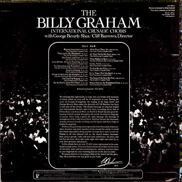 Various With George Beverly Shea : The Billy Graham International Crusade Choirs (LP, RE)