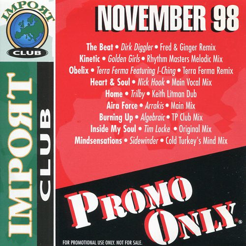 Various : Promo Only Import Club: November 1998 (CD, Comp, Promo)