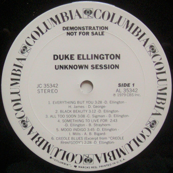 Duke Ellington : Unknown Session (LP, Album, Promo, Pit)
