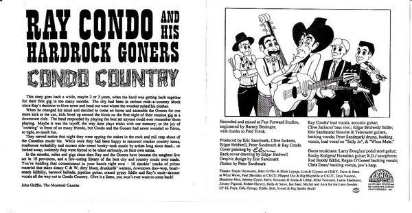 Ray Condo & His Hardrock Goners : Condo Country (CD, Album)