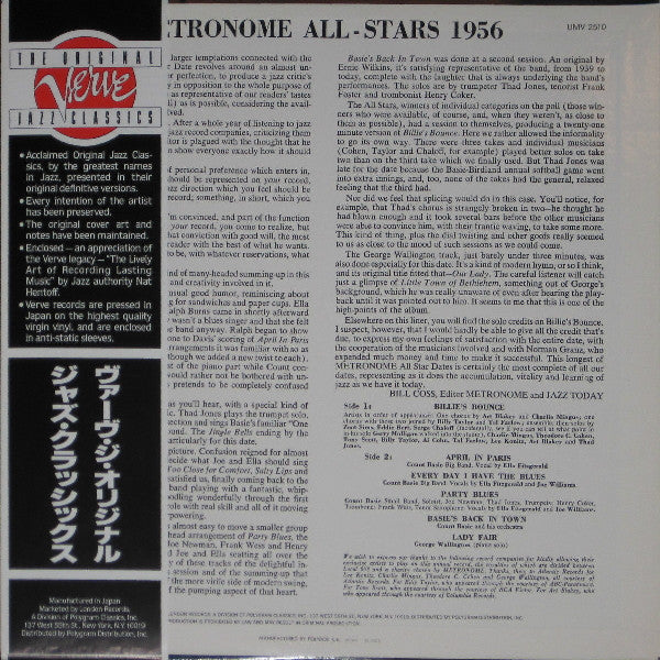 Metronome All Stars : Metronome All-Stars 1956 (LP, Album, Mono, RE)