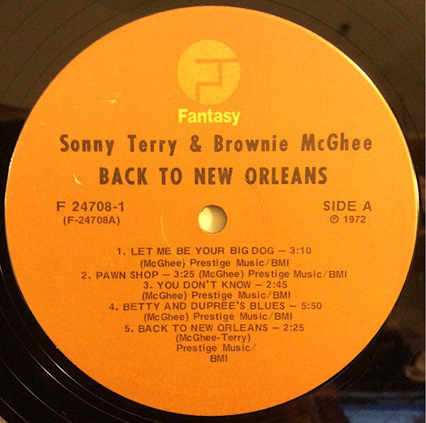 Sonny Terry & Brownie McGhee : Back To New Orleans (2xLP, Comp, Gat)
