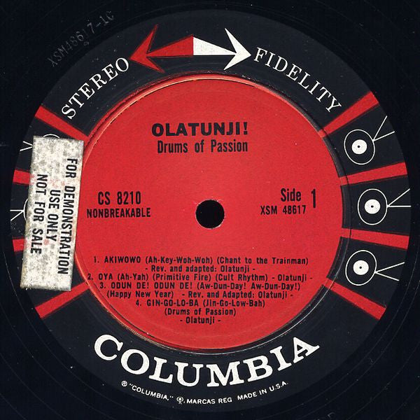Babatunde Olatunji : Drums Of Passion (LP, Album)