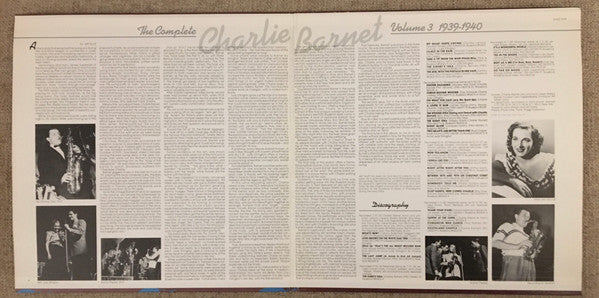 Charlie Barnet : The Complete Charlie Barnet, Volume III - 1939 - 1940 (2xLP, Comp, Mono, Gat)