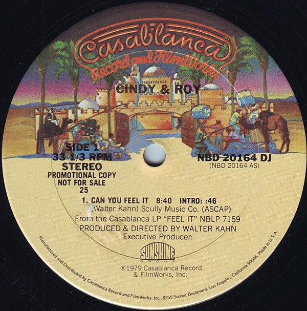 Cindy & Roy : Can You Feel It (12", Single, Promo)