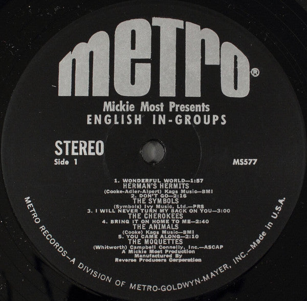 Various : Mickie Most Presents English In-Groups (LP, Comp, RE)