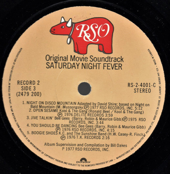 Various : Saturday Night Fever (The Original Movie Sound Track) (2xLP, Album, Comp, Club, RE)