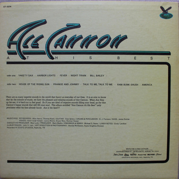 Ace Cannon : At His Best (LP, Album)