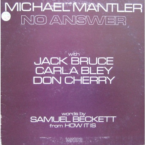Michael Mantler : No Answer (LP, Album, Gat)