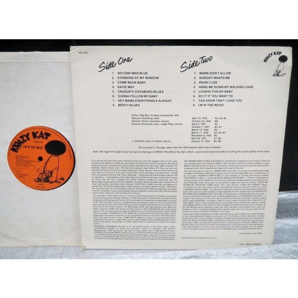 Arthur "Big Boy" Crudup : I'm In The Mood (LP, Comp)