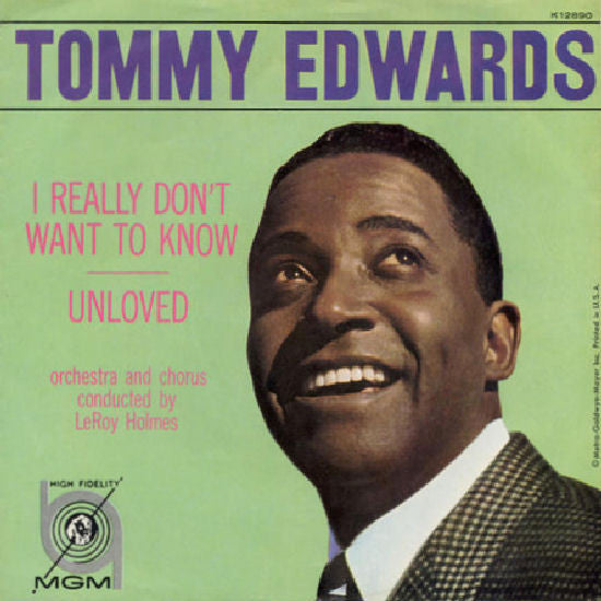 Tommy Edwards : I Really Don't Want To Know (7", Single)
