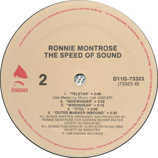 Ronnie Montrose : The Speed Of Sound (LP, Album)