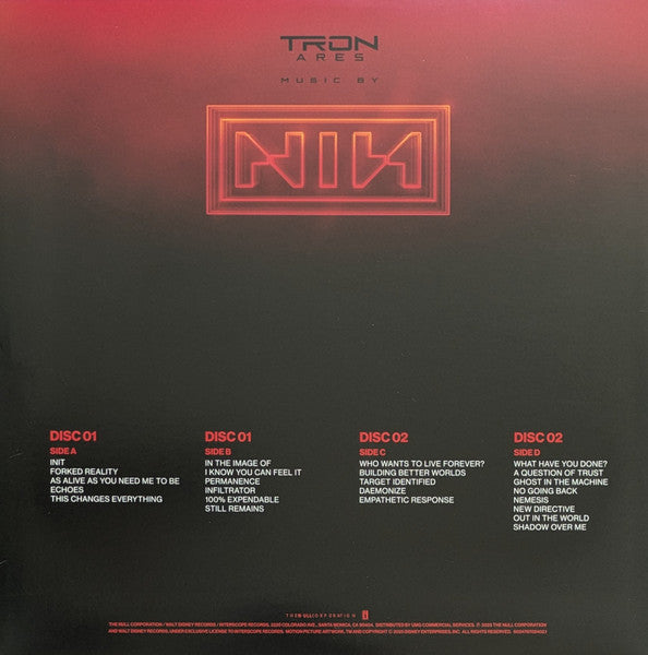 Nine Inch Nails : Tron: Ares (Original Motion Picture Soundtrack) (2xLP, Album, Red)