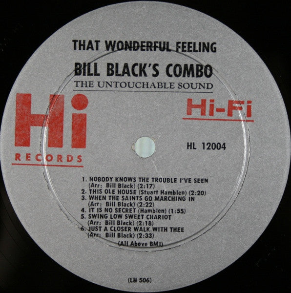 Bill Black's Combo : That Wonderful Feeling (LP, Album, Mono)
