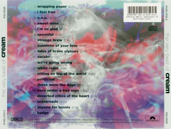 Cream (2) : The Very Best Of Cream (CD, Comp, Club, RM, RP, PMD)