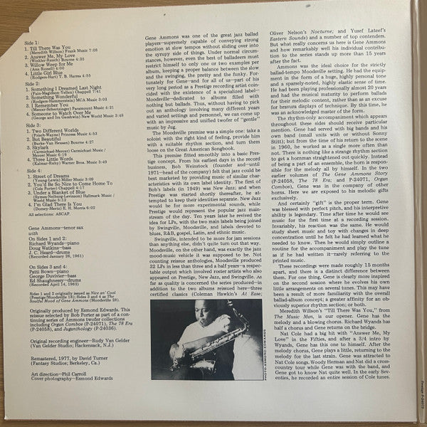 Gene Ammons : The Gene Ammons Story: Gentle Jug (2xLP, Comp, Mono, Gat)