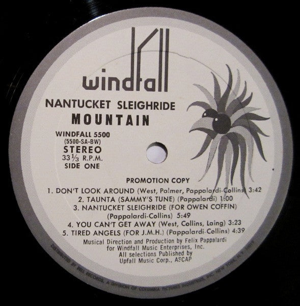 Mountain : Nantucket Sleighride (LP, Album, Promo)