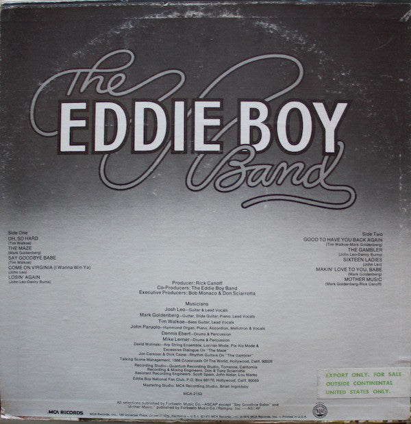 The Eddie Boy Band : The Eddie Boy Band (LP, Album)