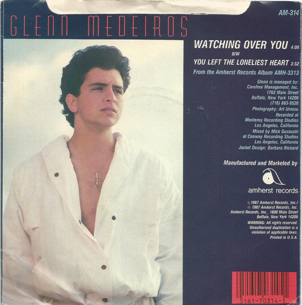 Glenn Medeiros : Watching Over You (7", Single, Car)