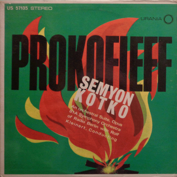 Sergei Prokofiev - Rundfunk-Sinfonieorchester Berlin With Rolf Kleinert : Semyon Kotko (An Orchestral Suite, Opus 81A) (LP)