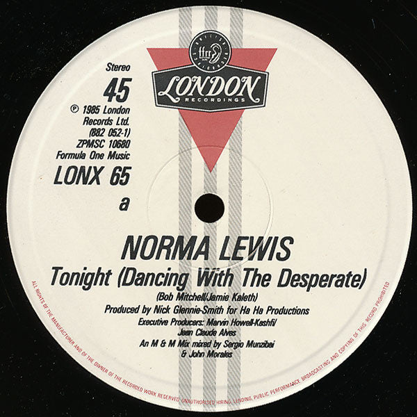 Norma Lewis : Tonight (Dancing With The Desperate) (12")