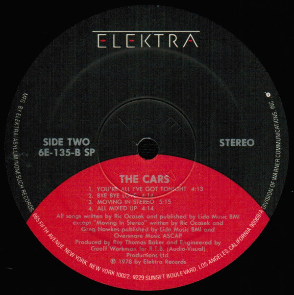 The Cars : The Cars (LP, Album, RE, SP )