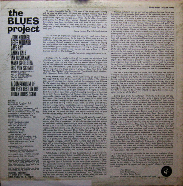 Various : The Blues Project (LP, Album, Comp, RP)