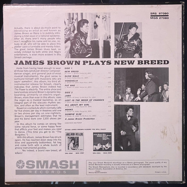 James Brown : Plays New Breed (The Boo-Ga-Loo) (LP)