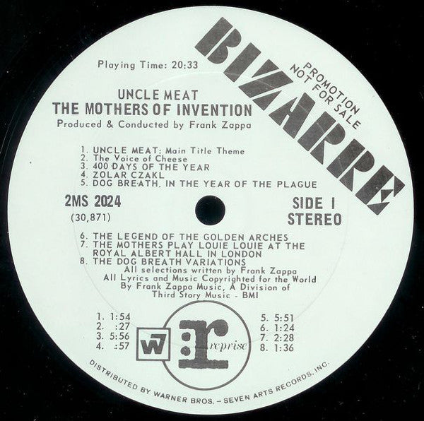 The Mothers : Uncle Meat (2xLP, Album, Promo, San)