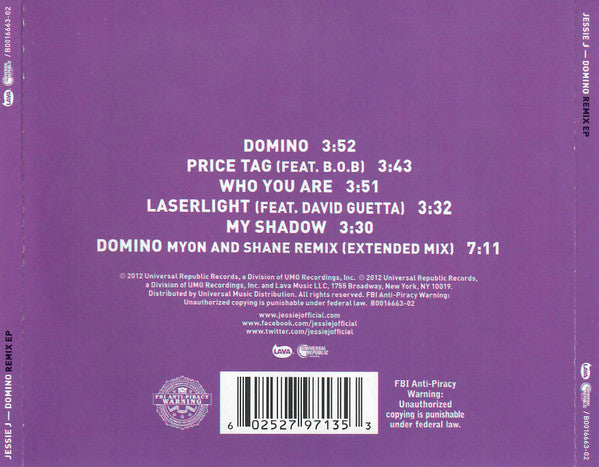 Jessie J : Domino (Remix EP) (CD, EP)